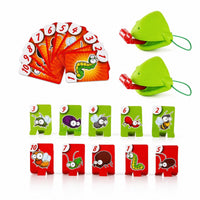Frog Proboscis Game Interactive Lizard Proboscis Game Frog Mask Two-Player Toy Competitive for Children, Playdate, Party