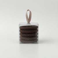 8 Pieces Braided Hair Ties Thick Ponytail Holders with Organizer Box Clear