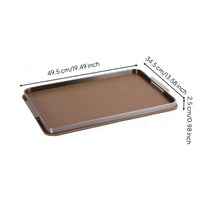 decorative Tray with Metal Rim Modern Valet Tray with Handles Key Bowl for Washroom Counter