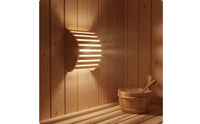 Heat Resistant Wooden Sauna Lamp Shade Anti-Glare Wooden Sauna Lampshade Long-Lasting Slatted Light Cover Prevents Overheating