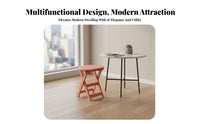 Foldable Design foldable Wooden Stool with Backrest Space-Saving Folding Chair Easy to Carry Portable Furniture all-purpose for Apartment Dwellers, property owners, event and event attendeesers, Small compact areas, Kitchen, Dining Room, Backyard