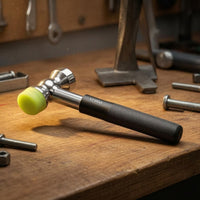 Stainless Steel Cycle Repair Hammer Titanium Alloy Double-Head Hammer Urethane Tips Impact Tool Knurled Grip