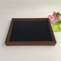 Countertop Jewelry Tray with Raised Sides Shallow Fabric Display Tray Soft Organizer Velvet for Retail Counter, Home Organization