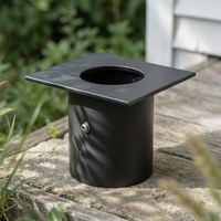 Black Metal Rain Chain Adapter Reduces Splashing Rain Chain Gutter Adapter