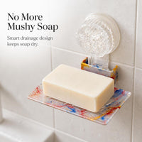 Wall-Mounted Soap Dish with Drainage, Punch-Free, Portable, Multi-functional