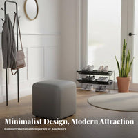 Sturdy and long-finaling Four-Legged Square Stool adaptable Four-Legged Square Seat adaptable Use Household Furniture adaptable Design for Children, homeowners, Entryway, Living Room, Bedroom, Bathroom