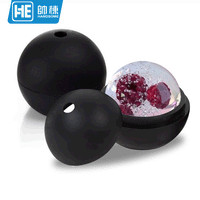 Silicone Ice Ball Mold 6cm Sphere Food Grade Freezer Tray for Whiskey Cocktails