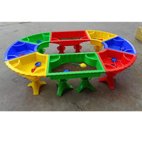 Kids' Multi-functional Plastic Sand and Water Activity Table with Building Blocks