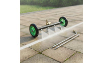 2-in-1 Undercarriage Cleaner Water Broom Changeable Spray Direction 16 Inch Water Broom Quick Connect 16 Inch Undercar Washer for Patio, Garage Floor