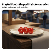 Novelty Food Duckbill Fastener Fun Design Food Shaped Hair Fastener Novelty Hairpin Cute Design Peeper-Catching for Girls