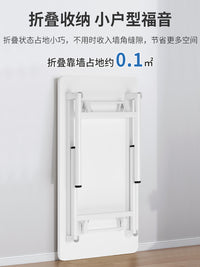 可折叠书桌租房简易电脑桌家用学生学习写字桌卧室女生桌子办公桌 白色100*50【免安装 打开即用】