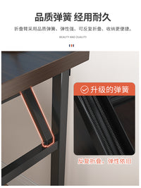 可折叠电脑桌台式书桌家用办公桌卧室小桌子简易学习写字桌长方形 15mm加厚桌面【黑胡桃】100*60-加粗钢架-免安装