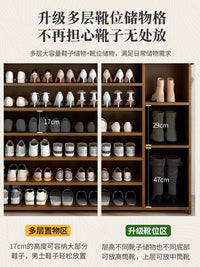 鞋柜家用门口多层鞋架新款2025爆款室内简易收纳鞋架防尘遮挡帘竹
