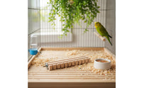 Relieves Boredom Wooden Bird Gnaw Block Promotes Healthy Chewing Wooden Bird Perch Natural Material Parrot Gnaw Toy Easy Installation for Parrots, Small Birds