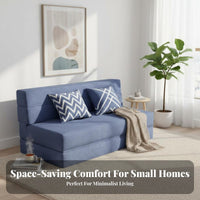 Foldable Design Adjustable Floor Lounger two-in-oneUse Sofa and Bed transformable Sleeper Space-Saving Lounge Seating Thickly Padded for Apartment Dwellers, Students, Adults, Balcony, Bedroom, Dorm Room, perusing corner