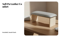 Adjustable Height Butterfly Nail Arm Rest Stable Solid Wood Base Foldable Manicure Arm Rest Comfortable Padding for Beginners, Beauty Studio