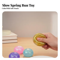 Sensory Stimulation Steamed Bun Squishy Soft Feel Baozi Press Toy Portable for Office, School