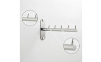 Rustproof Stainless Steel Hook Screw-in Wall Hook Strip Space-Saving Wall-Mounted Hanger with Hooks Long-Lasting for Bathroom