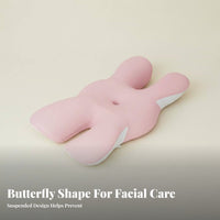 Skin-Friendly Textile Butterfly Shaped Memory Foam Pillow Machine Washable Cover Butterfly Shaped Pillow Reversible Design for Women