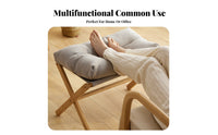 Foldable Design Padded Leg simple setup to Assemble foldable Padded Ottoman Ergonomic aid Footrest Stable X-shaped frame for Students, Seniors, Adults, Under Desk, Workstation, Living Room, Bedroom