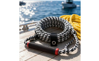 16-Strand Tubing Tow Rope Hollow-Braid Heavy-Duty Tow Rope Resistant Water Sports Equipment Loop Ends for Boating