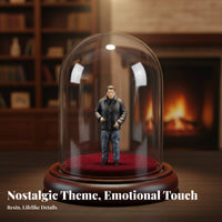1:64 Miniature Scale Resin Figure Nostalgic Design 1:64 Scale People Figure Hand-Painted People Model Bright Hues