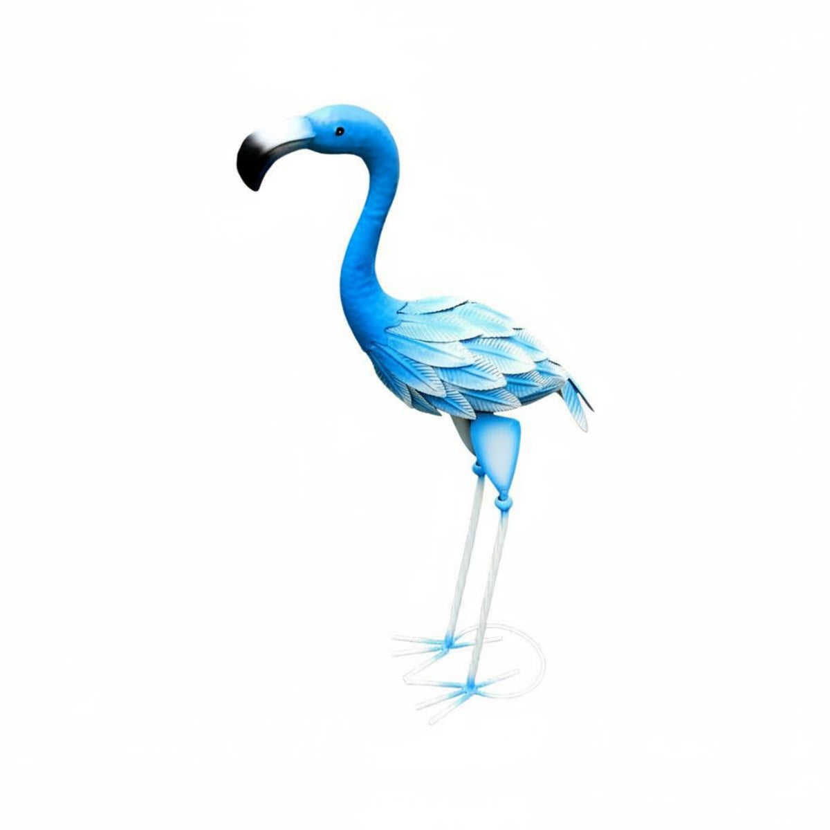 2 Pieces Lifelike Metal Flamingo Statue Weather-Resistant Flamingo Statue Handmade for Garden