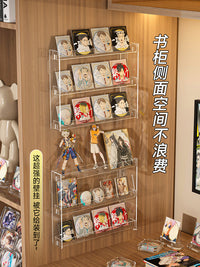 吧唧展示架挂墙桌面置物痛柜小卡色纸立牌周边徽章亚克力谷子收纳
