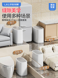 汉世刘家2025新大号垃圾桶家用轻奢卫生间厕所客厅厨房带盖高颜值 【15L灰】内外双桶|防水|防味|防臭【卫生间|厨房|客厅】送60只垃圾袋