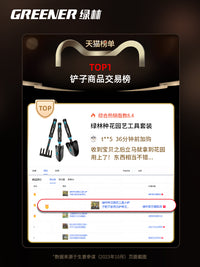 绿林种花园艺工具小铲子家用花铲专用养花挖土种菜赶海套装三件套 【高质·云山蓝】园艺四件套