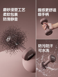 朗威哑铃男士健身家用训练初学者练臂10kg一对实心铸铁女士小哑铃 丁香紫2KG*2【塑形有氧】热卖推荐款/拜拜肉/肩背塑形.