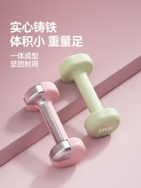 哑铃女士健身家用器材实心铸铁男士小哑铃青少年专用哑铃2kg一对 天空蓝5KG*2【专业训练】专业女士/男士初阶