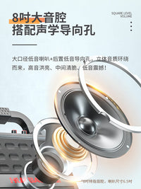 广场舞音响蓝牙户外小音箱大音量手提便携式家用k歌重低音炮无线 【至尊版】8吋【大音量+大电池+遥控】+ 背带+1个无线耳麦+32GU盘