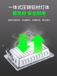 上海亚明蚂蚁投光灯led户外照明超亮厂房防水广告招牌隧道泛光灯 高亮投光灯100W-白光