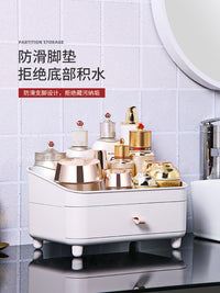 化妆品收纳盒浴室卫生间桌面托盘洗面奶水乳洗漱台护肤品置物架