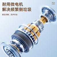 SUSV智能垃圾桶全自动感应式新款带盖电动家用轻奢客厅卫生间厕所 16L轻奢灰-电池款+踢踢