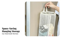 Sock Underwear Organizer Space-Saving Hanging Sock Organizer Easy Installation Underwear Hanging Bag for Students, RV Owners, Dorm Room, Washroom