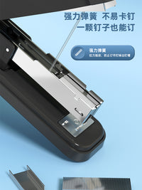 得力文具订书机标准型大小号加厚层办公商务白领用品省力定书机12号钉基础型学生资料纸手动多功能装订器0309 浅绿【平头款/订25页】-送1盒钉