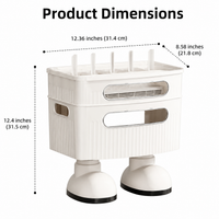 Stackable Storage Organiser Box, Two-Layer Wardrobe Storage Organiser, Airing Cupboard Box for Small Items, Student Storage