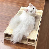 实木配猫架防侧躺猫咪宠物矮脚猫配种公借配木架踏板工具配猫神器 麻绳实木款-升级款