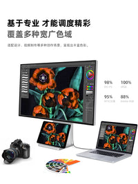 4K144hz显示器27英寸高清IPS镜面设计无边框mac电脑外接竖屏Typec