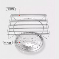 厨房家用烧烤架燃气煤气炉灶台上用烤架卡式炉用韩式烧烤炉烤肉架 烧烤架+烤盘