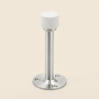 120mm Stainless Steel Door Stopper No Drill Wall Mounted, Door Catcher for Wooden Doors, Lock Compatible Door , Brushed Finish