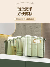 桌面亚克力收纳盒梳妆台面膜化妆品收纳筐透明盒子带盖杂物置物架