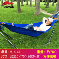 Hammock Stand for Single and Double Hammocks, Anti-Tip, No Installation Required, Indoor/Outdoor Adjustable Swing Bed