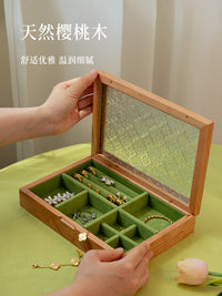 实木质首饰盒收纳盒复古精致生日礼物新婚项链戒指耳环耳钉饰品盒