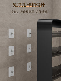 卫生间墙上置物架浴室厕所洗漱台化妆品壁挂式免打孔挂墙收纳架子