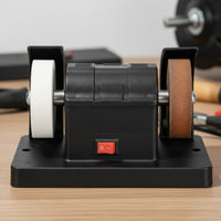 Multi-Purpose Double Wheel Tabletop Grinder High-Power Power Unit Mini Bench Grinder Compact Design Small Polishing Machine Variable Speed Control for Hobbyists