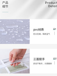 沙发下15cm高收纳盒扁平防潮防水加厚耐用折叠抽屉透明床底储物箱 30L【50*40*15cm】三钢架 【大容量省空间】PVC夹网