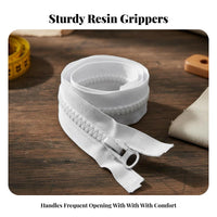 Auto-Locking Slider Size 8 Coarse-Tooth Zipper separateEnd Design Sewing Supply Heavy-Duty Slide Fastener Long-Lasting for Clothing Manufacturers, DIY Makers, Bag Makers, Jackets, Outdoor Tents, Luggage, Upholstery